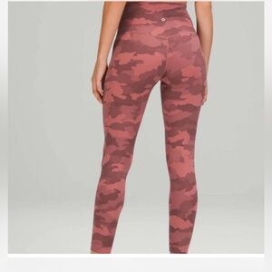 Lululemon-  Align Crop *21" pink camo leggings